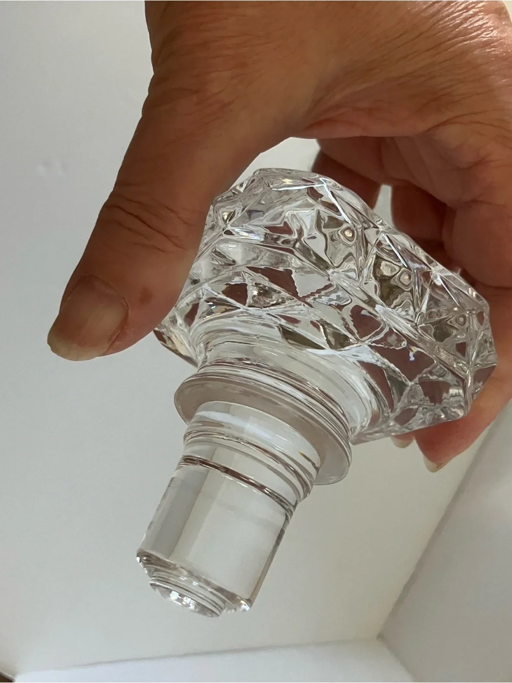 Anchor Hocking Vintage Wexford Clear Pressed Glass Decanter with Stopper